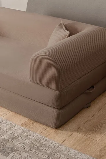 3-seters sovesofa Atelier Del Sofa Legom Eco (190 x 90 x 25 cm) Beige - Møbler - Sofaer - Sovesofaer - 3 seters sovesofa