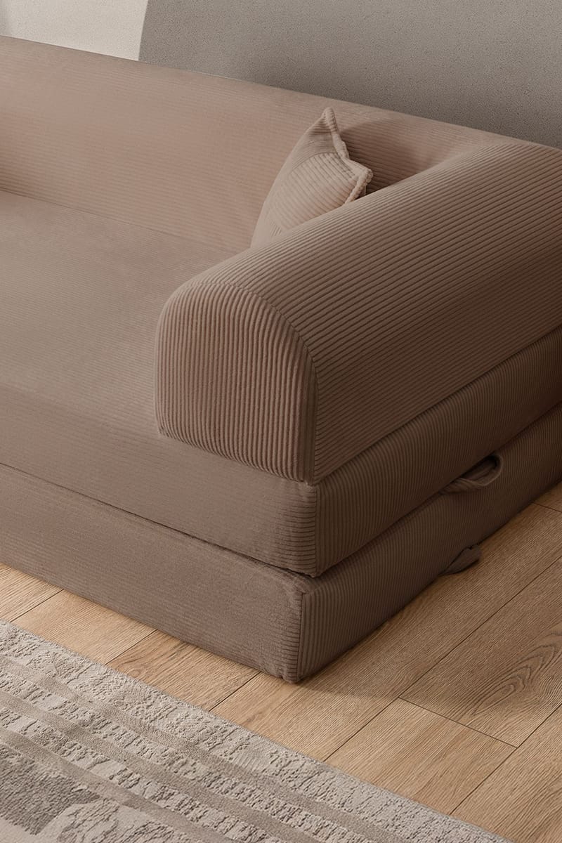 3-seters sovesofa Atelier Del Sofa Legom Eco (190 x 90 x 25 cm) Beige - Møbler - Sofaer - Sovesofaer - 3 seters sovesofa