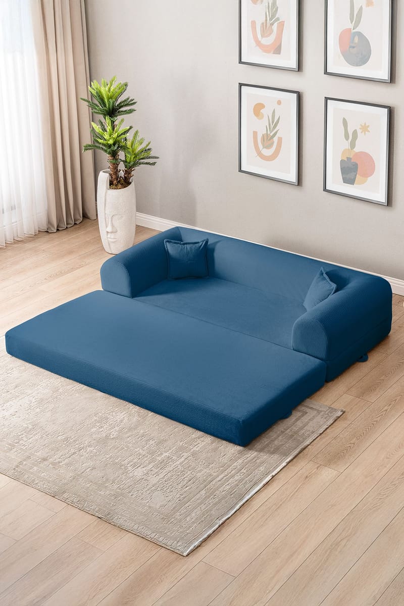 3-seters sovesofa Atelier Del Sofa Legom Eco (190 x 90 x 25 cm) Blå - Møbler - Sofaer - Sovesofaer - 3 seters sovesofa