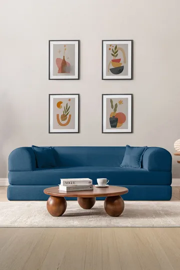 3-seters sovesofa Atelier Del Sofa Legom Eco (190 x 90 x 25 cm) Blå - Møbler - Sofaer - Sovesofaer - 3 seters sovesofa