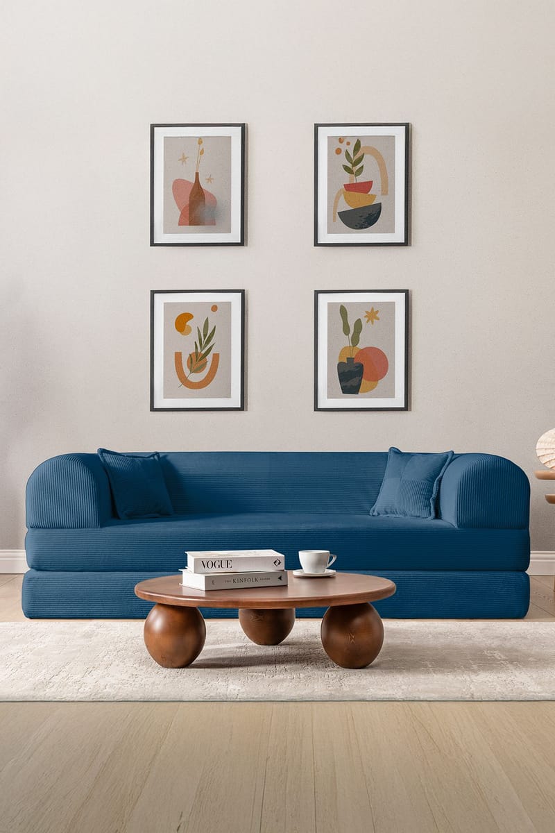 3-seters sovesofa Atelier Del Sofa Legom Eco (190 x 90 x 25 cm) Blå - Møbler - Sofaer - Sovesofaer - 3 seters sovesofa