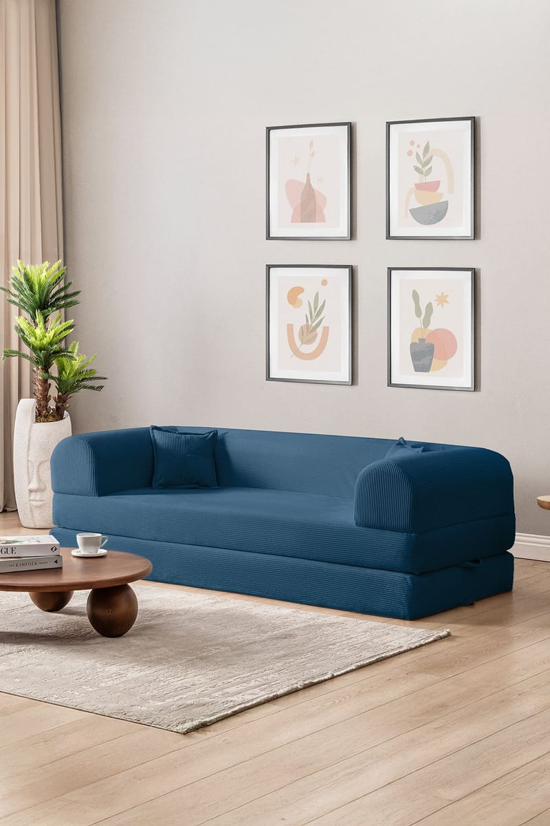 3-seters sovesofa Atelier Del Sofa Legom Eco (190 x 90 x 25 cm) Blå - Møbler - Sofaer - Sovesofaer - 3 seters sovesofa
