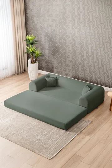 3-seters sovesofa Atelier Del Sofa Legom Eco (190 x 90 x 25 cm) Grønn - Møbler - Sofaer - Sovesofaer - 3 seters sovesofa