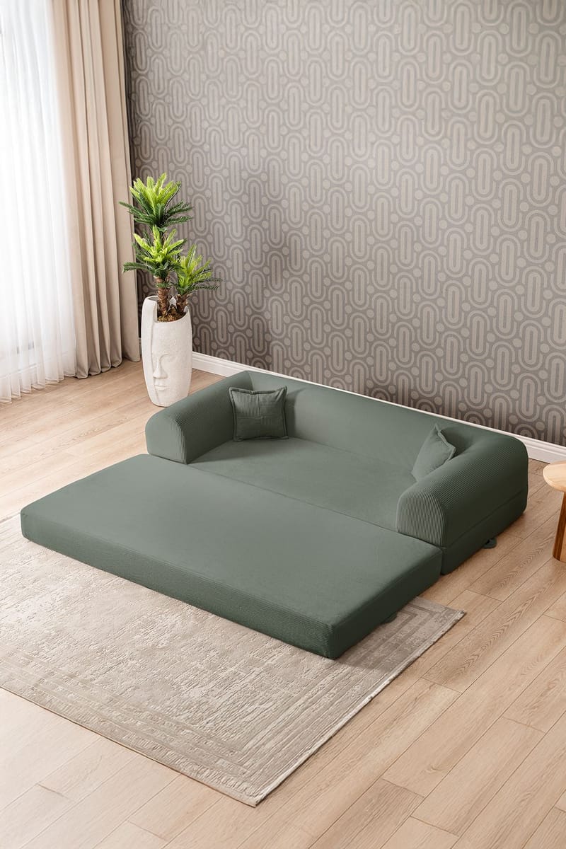 3-seters sovesofa Atelier Del Sofa Legom Eco (190 x 90 x 25 cm) Grønn - Møbler - Sofaer - Sovesofaer - 3 seters sovesofa