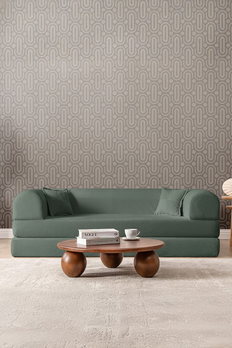 3-seters sovesofa Atelier Del Sofa Legom Eco (190 x 90 x 25 cm) Grønn - Møbler - Sofaer - Sovesofaer - 3 seters sovesofa