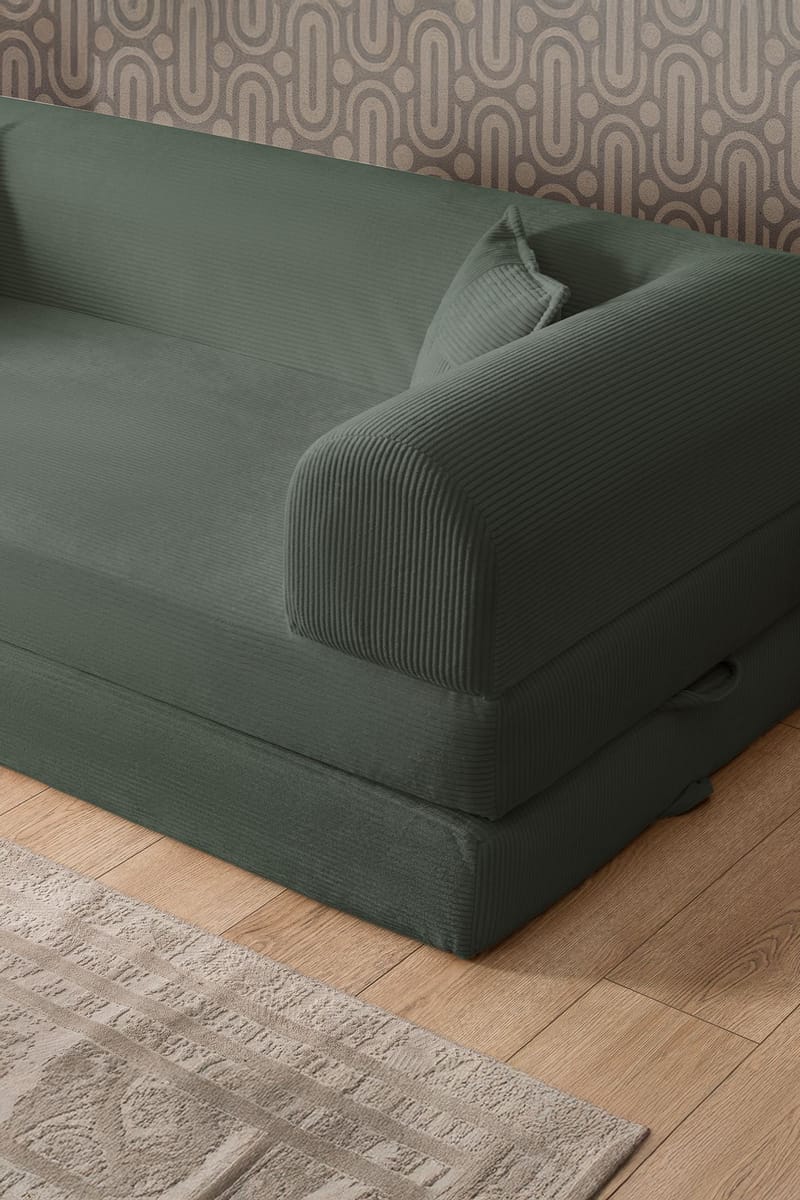 3-seters sovesofa Atelier Del Sofa Legom Eco (190 x 90 x 25 cm) Grønn - Møbler - Sofaer - Sovesofaer - 3 seters sovesofa