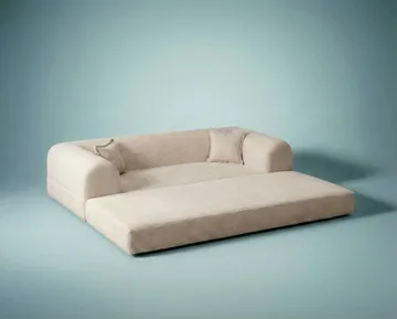 3-seters sovesofa Atelier Del Sofa Legom Eco (190 x 90 x 25 cm) Krem - Møbler - Sofaer - Sovesofaer - 3 seters sovesofa