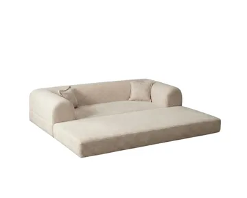 3-seters sovesofa Atelier Del Sofa Legom Eco (190 x 90 x 25 cm) Krem - Møbler - Sofaer - Sovesofaer - 3 seters sovesofa