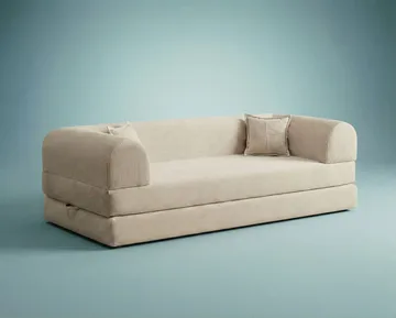 3-seters sovesofa Atelier Del Sofa Legom Eco (190 x 90 x 25 cm) Krem - Møbler - Sofaer - Sovesofaer - 3 seters sovesofa