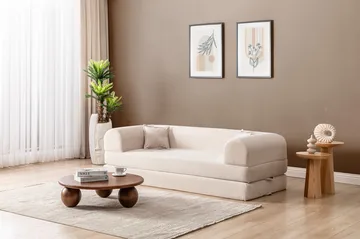 3-seters sovesofa Atelier Del Sofa Legom Eco (190 x 90 x 25 cm) Krem - Møbler - Sofaer - Sovesofaer - 3 seters sovesofa