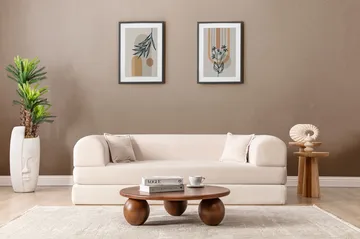 3-seters sovesofa Atelier Del Sofa Legom Eco (190 x 90 x 25 cm) Krem - Møbler - Sofaer - Sovesofaer - 3 seters sovesofa