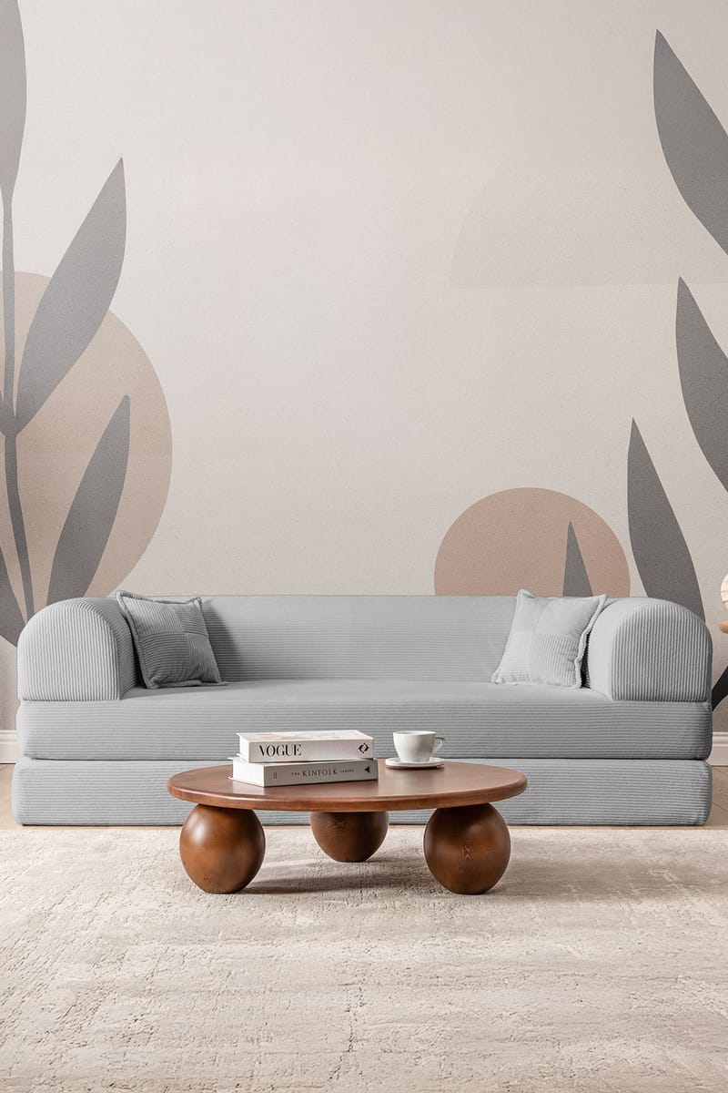 3-seters sovesofa Atelier Del Sofa Legom Eco (190 x 90 x 25 cm) Lysegrå - Møbler - Sofaer - Sovesofaer - 3 seters sovesofa