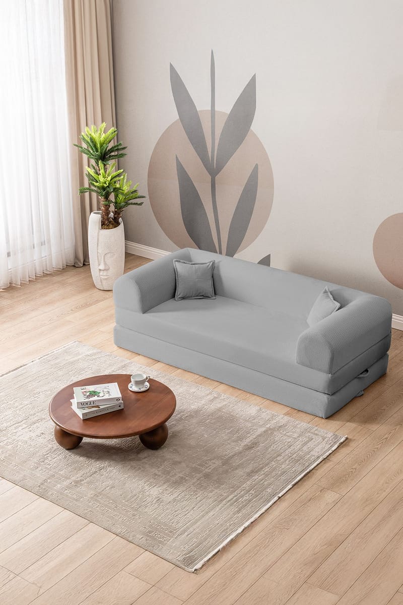 3-seters sovesofa Atelier Del Sofa Legom Eco (190 x 90 x 25 cm) Lysegrå - Møbler - Sofaer - Sovesofaer - 3 seters sovesofa