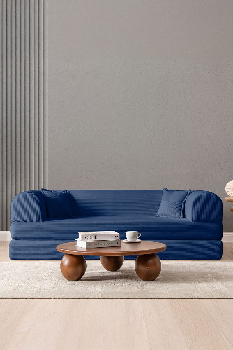 3-seters sovesofa Atelier Del Sofa Legom Eco (190 x 90 x 25 cm) Marineblå - Møbler - Sofaer - Sovesofaer - 3 seters sovesofa
