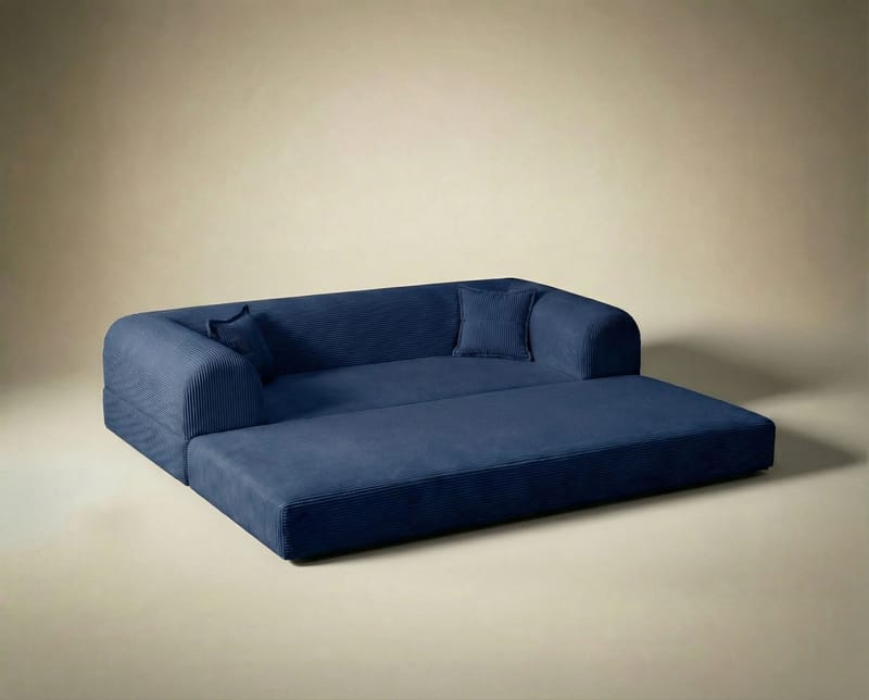 3-seters sovesofa Atelier Del Sofa Legom Eco (190 x 90 x 25 cm) Marineblå - Møbler - Sofaer - Sovesofaer - 3 seters sovesofa