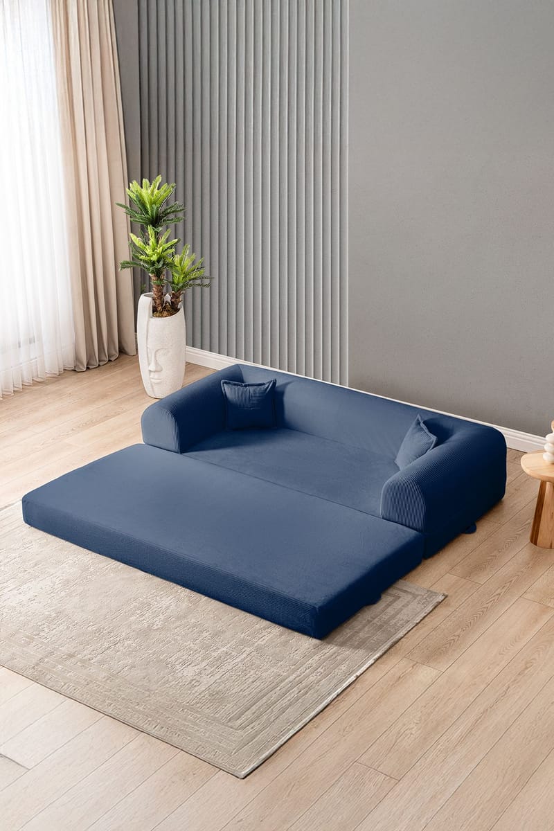 3-seters sovesofa Atelier Del Sofa Legom Eco (190 x 90 x 25 cm) Marineblå - Møbler - Sofaer - Sovesofaer - 3 seters sovesofa
