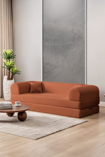 3-seters sovesofa Atelier Del Sofa Legom Eco (190 x 90 x 25 cm) Oransje - Møbler - Sofaer - Sovesofaer - 3 seters sovesofa