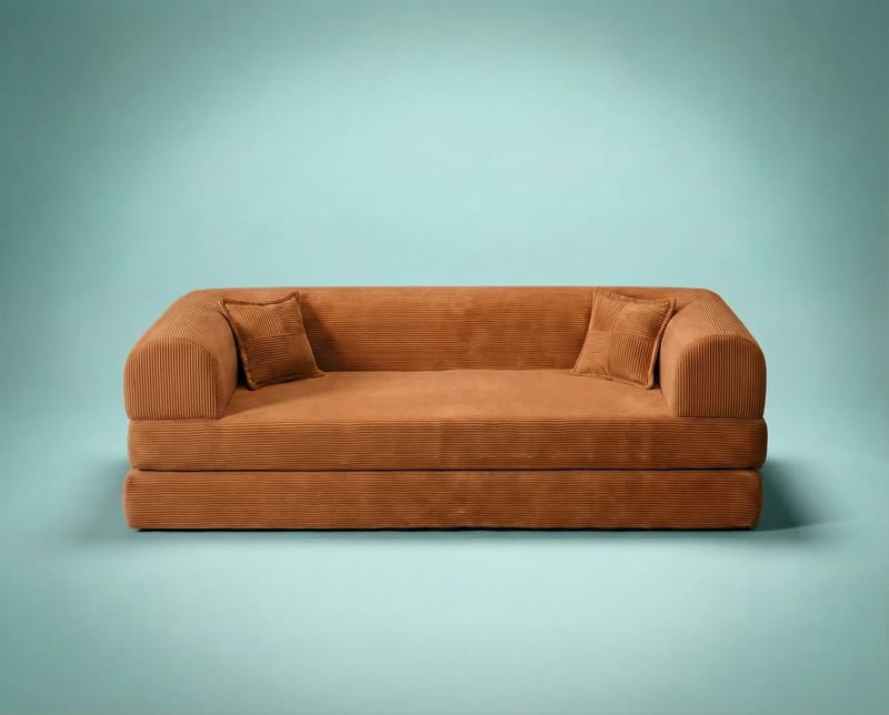 3-seters sovesofa Atelier Del Sofa Legom Eco (190 x 90 x 25 cm) Oransje - Møbler - Sofaer - Sovesofaer - 3 seters sovesofa