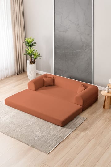 3-seters sovesofa Atelier Del Sofa Legom Eco (190 x 90 x 25 cm) Oransje - Møbler - Sofaer - Sovesofaer - 3 seters sovesofa