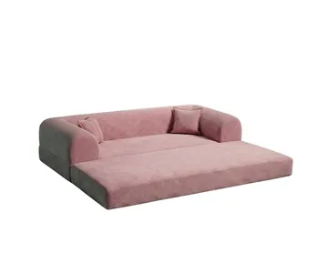 3-seters sovesofa Atelier Del Sofa Legom Eco (190 x 90 x 25 cm) Rosa - Møbler - Sofaer - Sovesofaer - 3 seters sovesofa