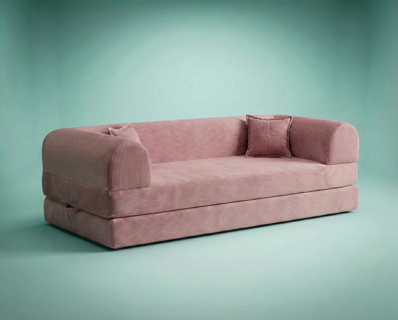 3-seters sovesofa Atelier Del Sofa Legom Eco (190 x 90 x 25 cm) Rosa - Møbler - Sofaer - Sovesofaer - 3 seters sovesofa