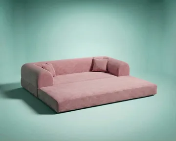 3-seters sovesofa Atelier Del Sofa Legom Eco (190 x 90 x 25 cm) Rosa - Møbler - Sofaer - Sovesofaer - 3 seters sovesofa