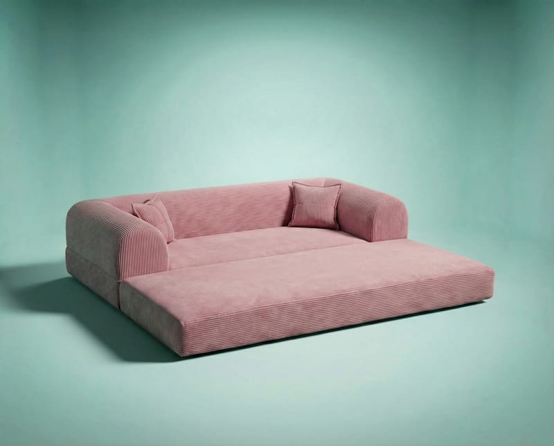 3-seters sovesofa Atelier Del Sofa Legom Eco (190 x 90 x 25 cm) Rosa - Møbler - Sofaer - Sovesofaer - 3 seters sovesofa