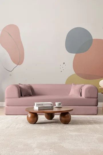 3-seters sovesofa Atelier Del Sofa Legom Eco (190 x 90 x 25 cm) Rosa - Møbler - Sofaer - Sovesofaer - 3 seters sovesofa