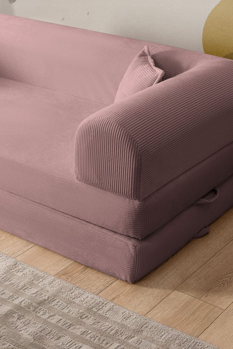 3-seters sovesofa Atelier Del Sofa Legom Eco (190 x 90 x 25 cm) Rosa - Møbler - Sofaer - Sovesofaer - 3 seters sovesofa