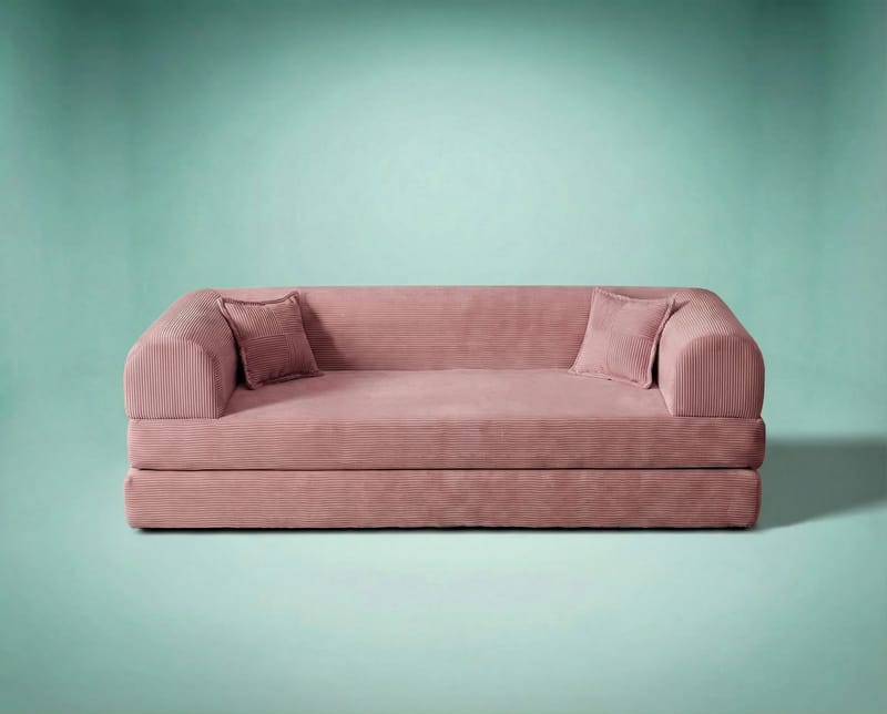 3-seters sovesofa Atelier Del Sofa Legom Eco (190 x 90 x 25 cm) Rosa - Møbler - Sofaer - Sovesofaer - 3 seters sovesofa