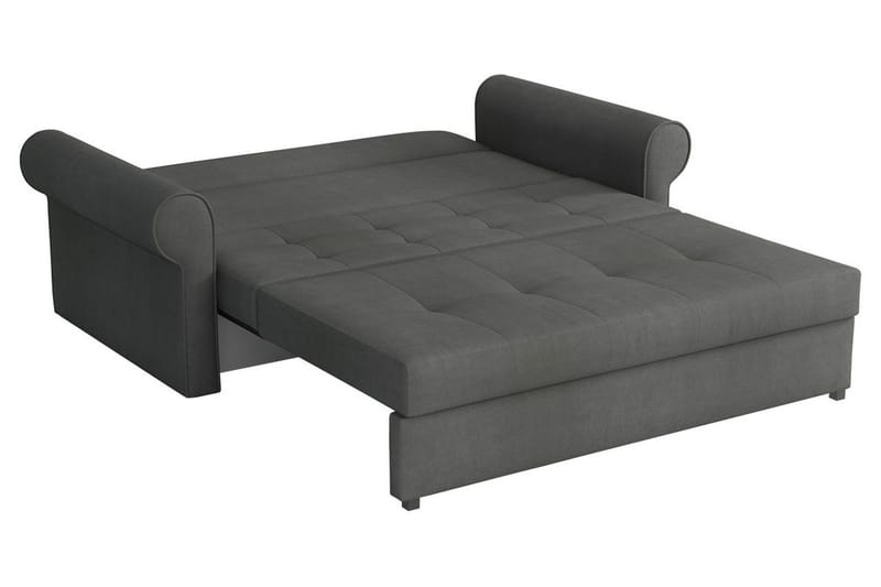 Bensbyn 2-seter Sovesofa med Oppbevaring og Rullearmer i Stoff - Grønn - Møbler - Sofaer - Sovesofaer - 3 seters sovesofa