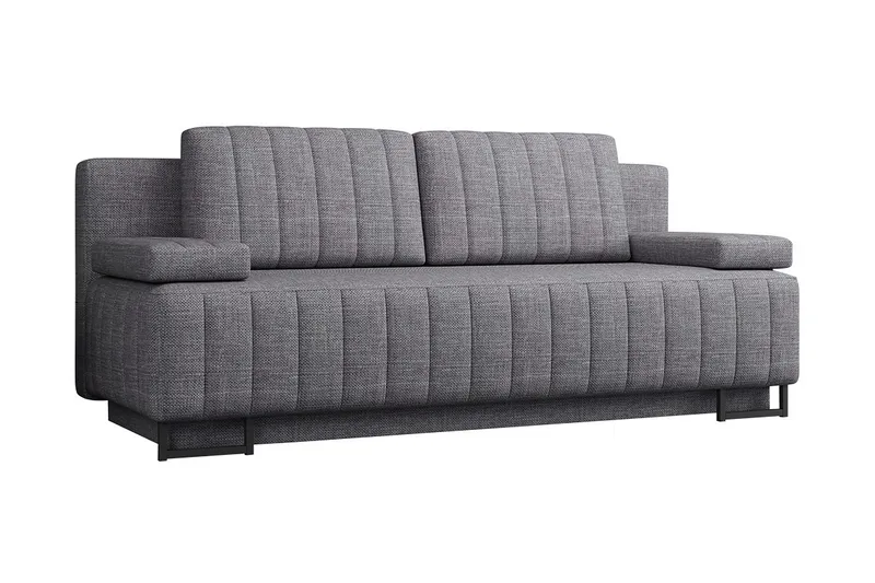 Bonsall 3-seter Sovesofa 146x200 cm med Oppbevaring i Stoff, Grå