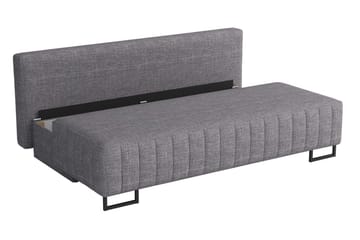 Bonsall 3-seter Sovesofa 146x200 cm med Oppbevaring i Stoff - Grå - Møbler - Sofaer - Sovesofaer - 3 seters sovesofa