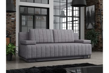 Bonsall 3-seter Sovesofa 146x200 cm med Oppbevaring i Stoff - Grå - Møbler - Sofaer - Sovesofaer - 3 seters sovesofa