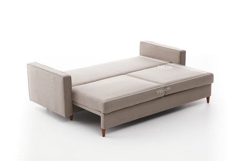 Braneles Sovesofa 3-seter - Beige - Møbler - Sofaer - Sovesofaer - 3 seters sovesofa