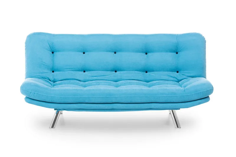 Breana 3-seter Rektangulær Sovesofa 130x200 cm i Stoff, Turkis