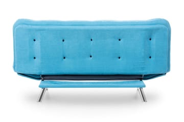 Breana 3-seter Rektangulær Sovesofa 130x200 cm i Stoff - Turkis - Møbler - Sofaer - Sovesofaer - 3 seters sovesofa