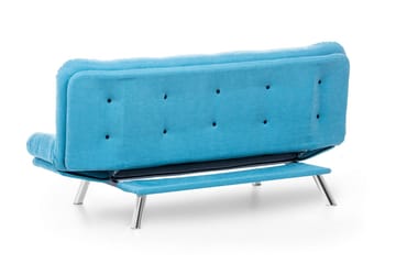 Breana 3-seter Rektangulær Sovesofa 130x200 cm i Stoff - Turkis - Møbler - Sofaer - Sovesofaer - 3 seters sovesofa