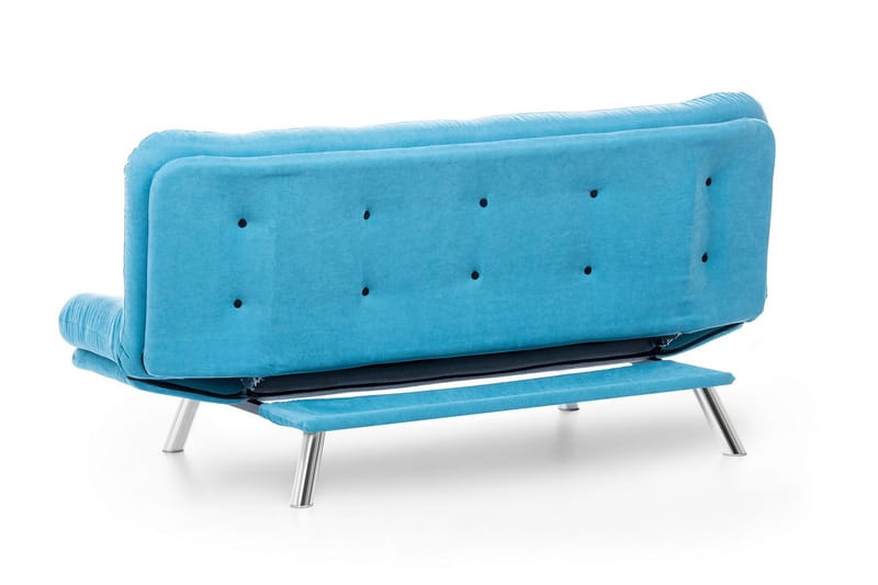 Breana 3-seter Rektangulær Sovesofa 130x200 cm i Stoff - Turkis - Møbler - Sofaer - Sovesofaer - 3 seters sovesofa