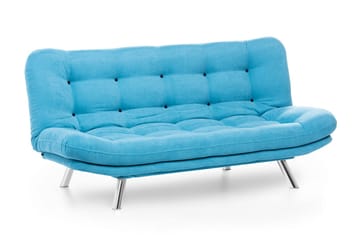 Breana 3-seter Rektangulær Sovesofa 130x200 cm i Stoff - Turkis - Møbler - Sofaer - Sovesofaer - 3 seters sovesofa