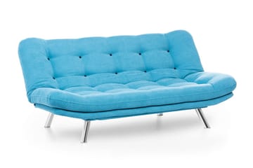 Breana 3-seter Rektangulær Sovesofa 130x200 cm i Stoff - Turkis - Møbler - Sofaer - Sovesofaer - 3 seters sovesofa
