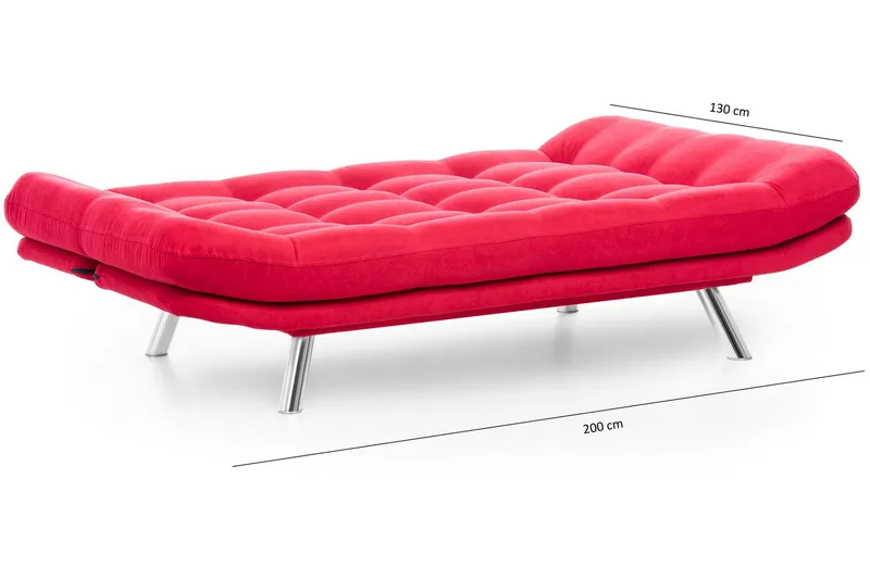 Breana Sovesofa 3-seter - Rød - Møbler - Sofaer - Sovesofaer - 3 seters sovesofa