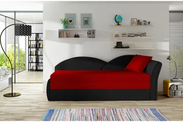 Chasidi Sovesofa - Rød/Svart - Møbler - Sofaer - Sovesofaer - 3 seters sovesofa