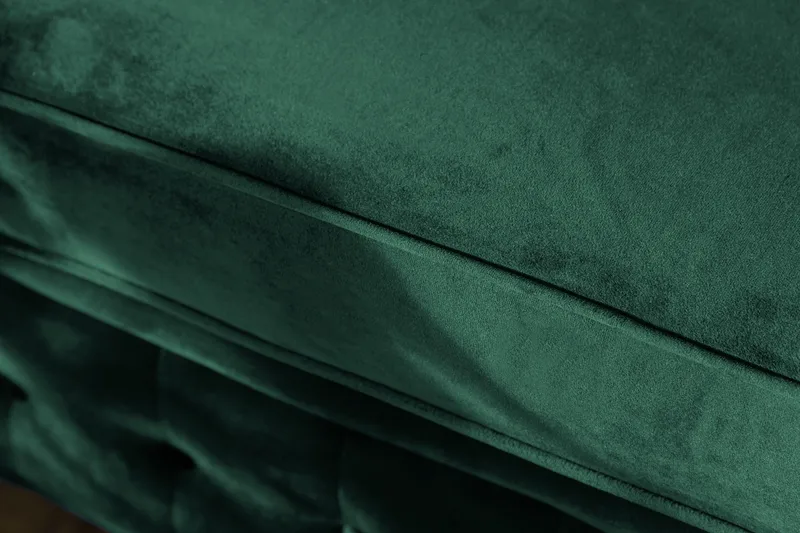 Chesterfield Lyx 3-seter Fremoverbøyd sovesofa i fløyel - Mørkegrønn / Grønn - Møbler - Sofaer - Sovesofaer - 3 seters sovesofa