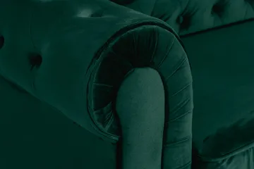 Chesterfield Lyx 3-seter Fremoverbøyd sovesofa i fløyel - Mørkegrønn / Grønn - Møbler - Sofaer - Sovesofaer - 3 seters sovesofa