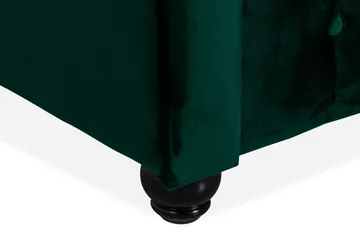 Chesterfield Lyx 3-seter Fremoverbøyd sovesofa i fløyel - Mørkegrønn / Grønn - Møbler - Sofaer - Sovesofaer - 3 seters sovesofa