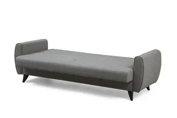 Dalima 3-seter Sovesofa 55x183 cm med Oppbevaring i Stoff - Grå - Møbler - Sofaer - Sovesofaer - 3 seters sovesofa