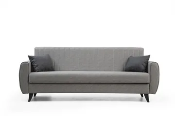 Dalima 3-seter Sovesofa 55x183 cm med Oppbevaring i Stoff - Grå - Møbler - Sofaer - Sovesofaer - 3 seters sovesofa