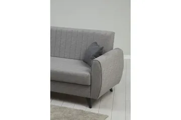 Dalima 3-seter Sovesofa 55x183 cm med Oppbevaring i Stoff - Grå - Møbler - Sofaer - Sovesofaer - 3 seters sovesofa