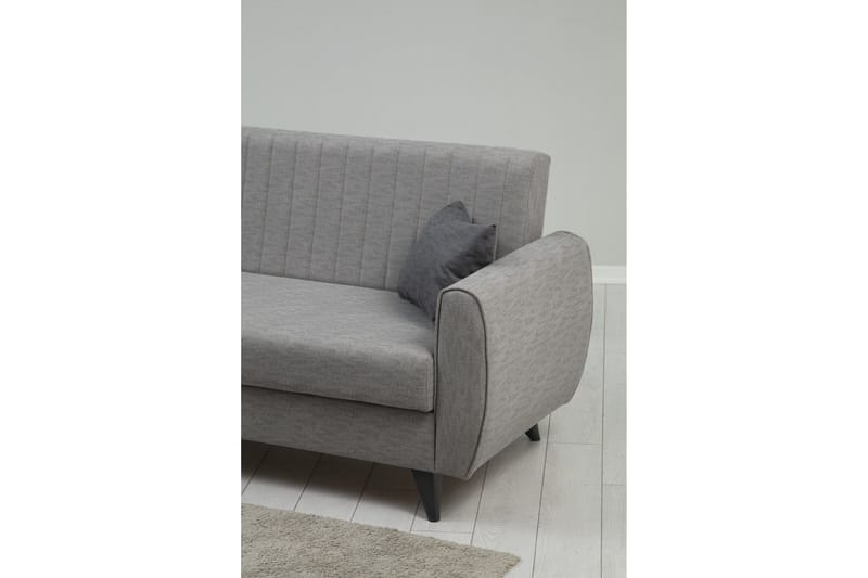 Dalima 3-seter Sovesofa 55x183 cm med Oppbevaring i Stoff - Grå - Møbler - Sofaer - Sovesofaer - 3 seters sovesofa